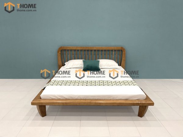 Giường ngủ gỗ sồi tự nhiên Polo màu óc chó GN-08SN