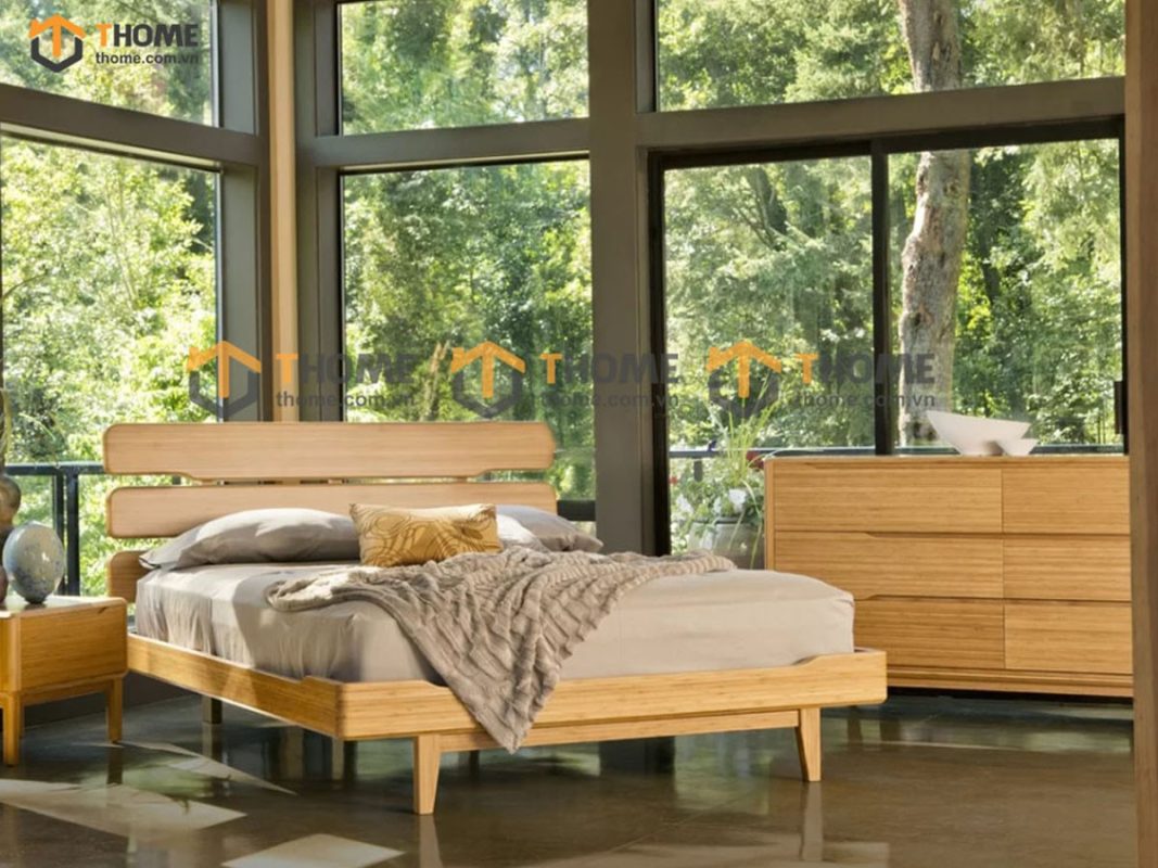 Giường ngủ gỗ sồi tự nhiên Tentai GN-20SM