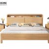 Giường ngủ gỗ sồi tự nhiên Toto màu tự nhiên GN-13SN