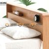 Giường ngủ gỗ sồi tự nhiên Toto màu tự nhiên GN-13SN