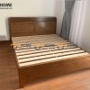 Giường ngủ gỗ sồi tự nhiên Toto màu óc chó GN-14SN