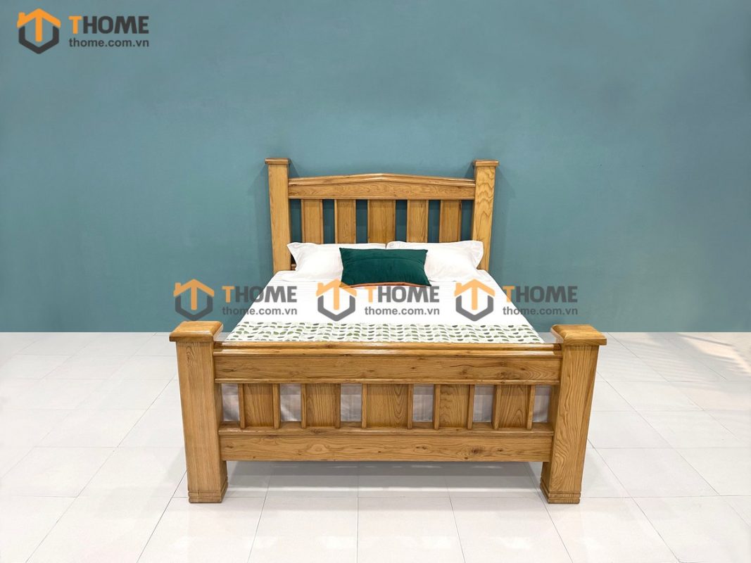 Giường ngủ gỗ sồi tự nhiên Woodstock màu tự nhiên GN-11SM