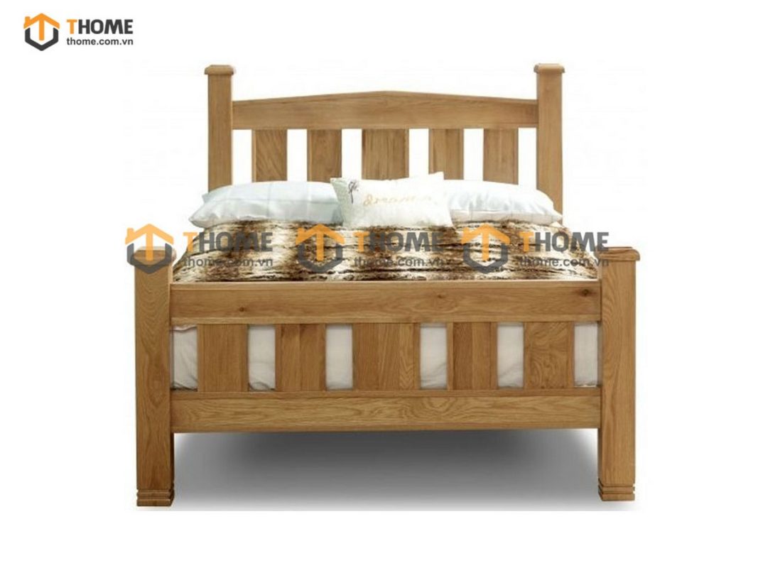 Giường ngủ gỗ sồi tự nhiên Woodstock màu tự nhiên GN-11SM