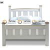 Giường ngủ gỗ sồi tự nhiên Woodstock màu trắng GN-12SM