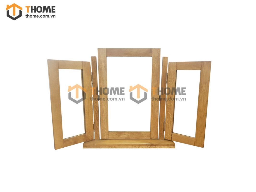 Gương soi gỗ sồi tự nhiên 2 cánh mở GS-13SM