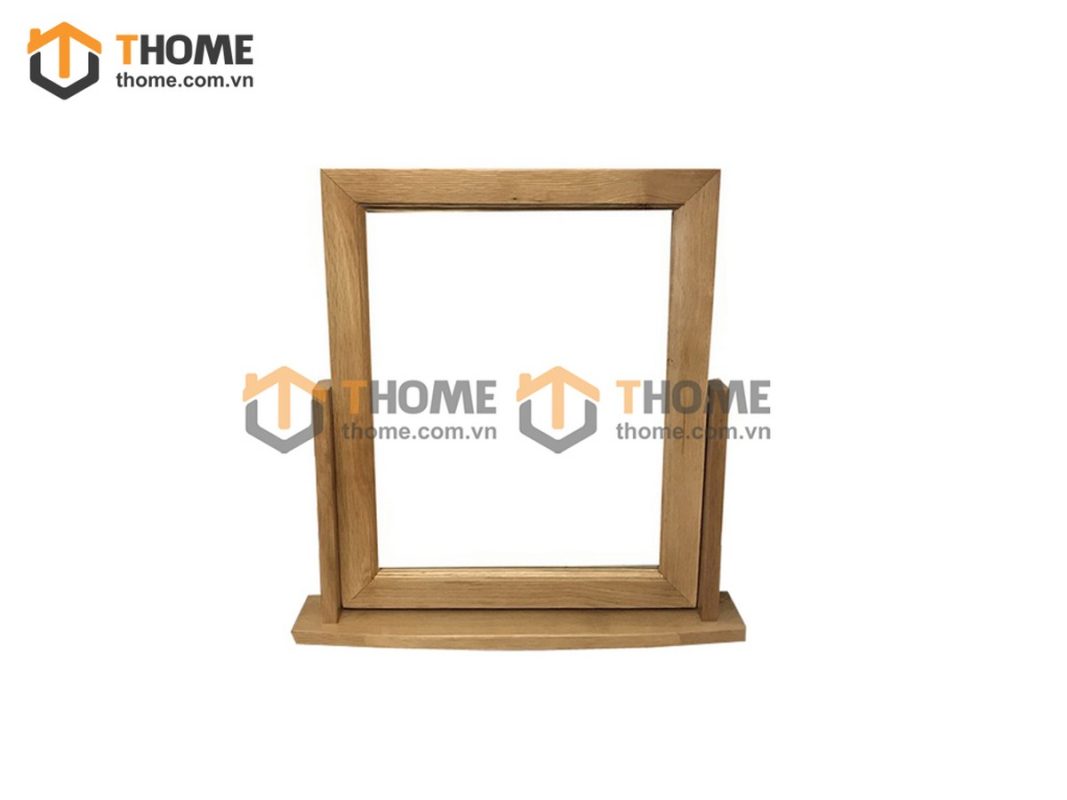 Gương soi gỗ sồi tự nhiên để bàn lớn GS-02SM