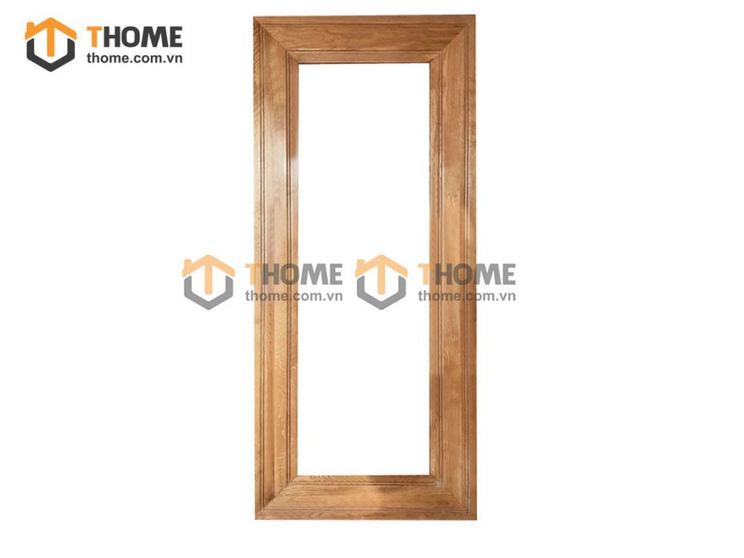 Gương soi gỗ sồi tự nhiên hình chữ nhật treo tường GS-08SM