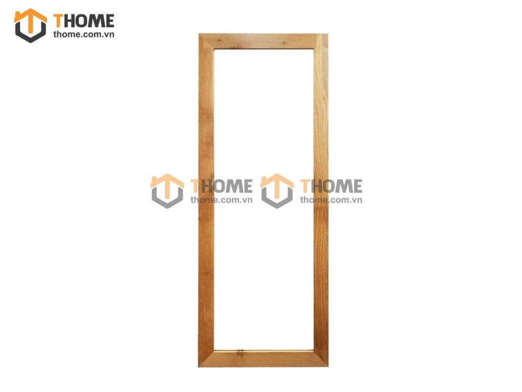 Gương soi gỗ sồi tự nhiên hình chữ nhật treo tường GS-08SM