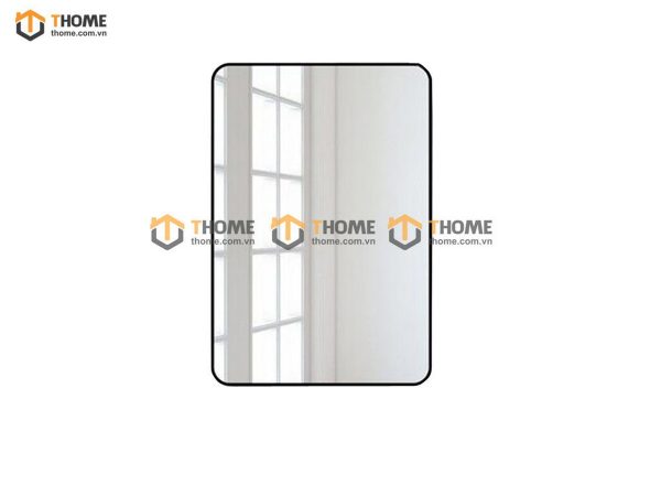 Gương soi treo tường hình chữ nhật viền thép GS-22VT
