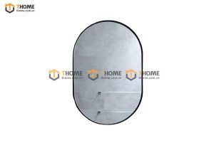 Gương soi treo tường hình oval viền thép GS-21VT