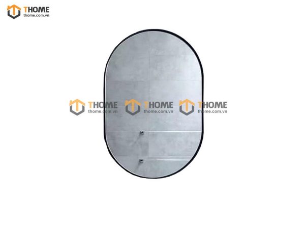 Gương soi treo tường hình oval viền thép GS-21VT