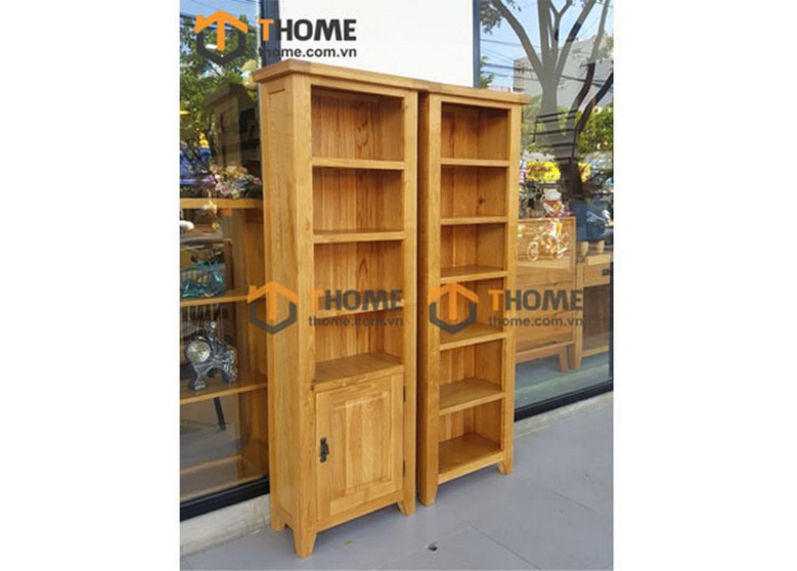 Kệ sách gỗ sồi tự nhiên 1 cánh Harris -KS-24SM