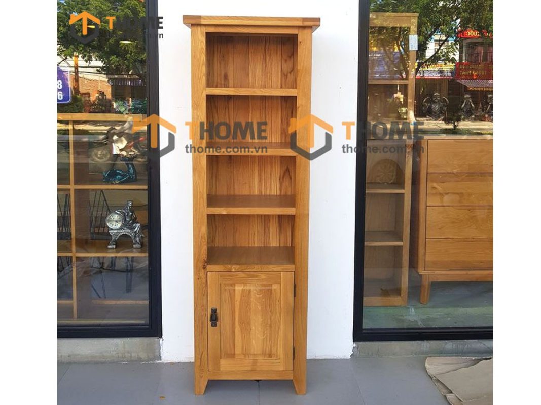 Kệ sách gỗ sồi tự nhiên 1 cánh Harris -KS-24SM