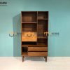 Kệ sách gỗ sồi tự nhiên 1 cánh lật 2 hộc kéo Polo KS-01SN
