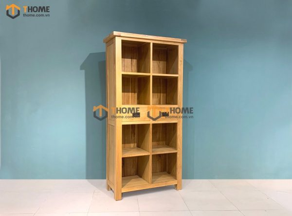 Kệ sách gỗ sồi tự nhiên 2 hộc kéo giữa Harris KS-01SM