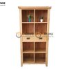 Kệ sách gỗ sồi tự nhiên 2 hộc kéo giữa Harris KS-01SM