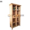 Kệ sách gỗ sồi tự nhiên 2 hộc kéo giữa Harris KS-01SM