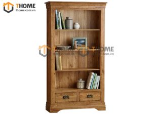 Kệ sách gỗ sồi tự nhiên 2 hộc kéo Tuscany KS-03SM