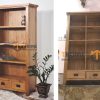 Kệ sách gỗ sồi tự nhiên 2 hộc kéo Tuscany KS-03SM