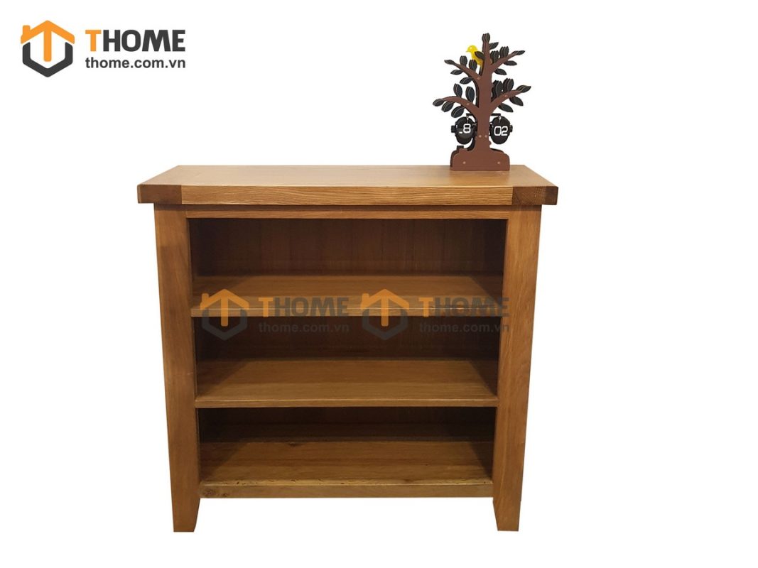 Kệ sách gỗ sồi tự nhiên 3 tầng thấp Harris KS-18SM