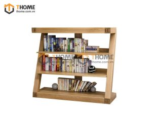 Kệ sách gỗ sồi tự nhiên 3 tầng chữ Z KS-05SM