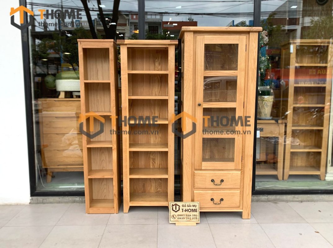 Kệ sách gỗ sồi tự nhiên 5 tầng Harris KS-11SM