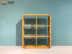 Kệ sách gỗ sồi tự nhiên 6 ô Nova KS-22SM