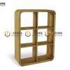 Kệ sách gỗ sồi tự nhiên 6 ô Nova KS-22SM