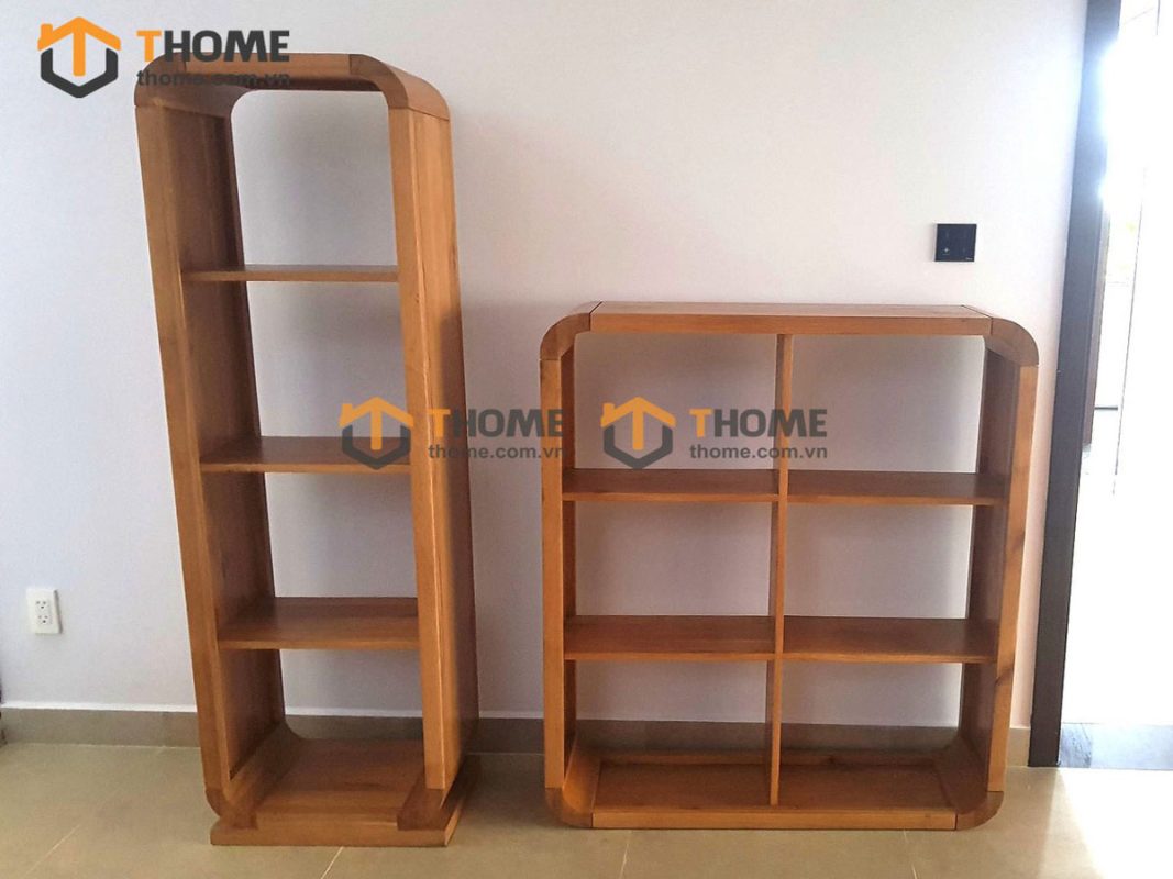 Kệ sách gỗ sồi tự nhiên 6 ô Nova KS-22SM