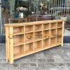 Kệ sách gỗ sồi tự nhiên xéo 18 ô KS-03SN