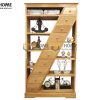 Kệ sách gỗ sồi tự nhiên 10 hộc kéo xéo KS-10SM
