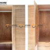 Tủ áo gỗ sồi tự nhiên 2 cánh lùa 1 cánh mở Sunrise màu tự nhiên TA-05SN