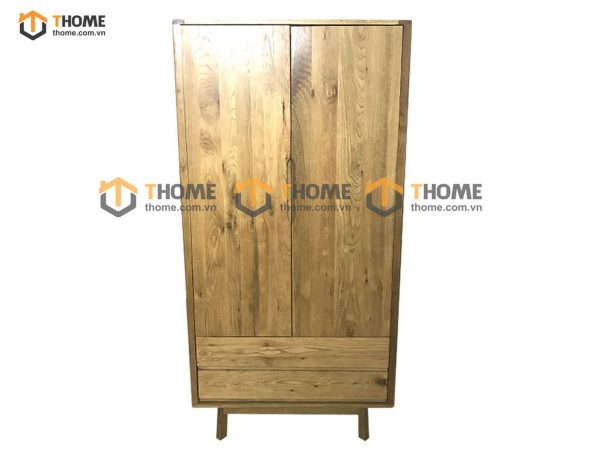 Tủ áo gỗ sồi tự nhiên 2 cánh Como TA-10SM