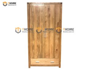 Tủ áo gỗ sồi tự nhiên 2 cánh Cuba TA-13SM