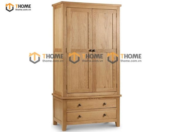 Tủ áo gỗ sồi tự nhiên 2 cánh Harris TA-03SM