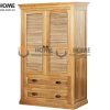 Tủ áo gỗ sồi tự nhiên 2 cánh mở lá sách TA-29SM