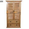 Tủ áo gỗ sồi tự nhiên 2 cánh mở lá sách TA-29SM