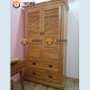 Tủ áo gỗ sồi tự nhiên 2 cánh mở lá sách TA-29SM