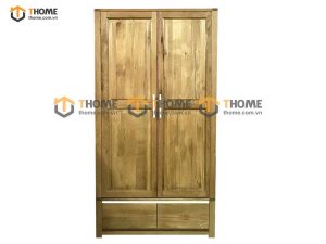 Tủ áo gỗ sồi tự nhiên 2 cánh Lakada TA-07SM