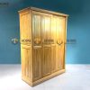 Tủ áo gỗ sồi tự nhiên 2 cánh lùa 6 pano TA-43SM