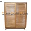 Tủ áo gỗ sồi tự nhiên 2 cánh lùa lá sách TA-41SM