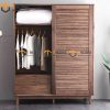Tủ áo gỗ sồi tự nhiên 2 cánh lùa Nova màu tự nhiên TA-01SN