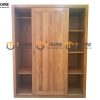 Tủ áo gỗ sồi tự nhiên 2 cánh lùa sọc đứng TA-18SM