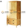 Tủ áo gỗ sồi tự nhiên 2 cánh mở cong Nova TA-20SM