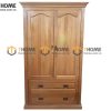 Tủ áo gỗ sồi tự nhiên 2 cánh mở pano TA-32SM