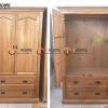 Tủ áo gỗ sồi tự nhiên 2 cánh mở pano TA-32SM
