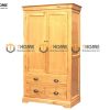 Tủ áo gỗ sồi tự nhiên 2 cánh 2 hộc kéo Tuscany TA-23SM