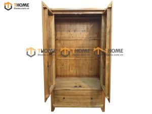 Tủ áo gỗ sồi tự nhiên 2 cánh Victoria TA-22SM