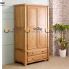 Tủ áo gỗ sồi tự nhiên 2 cánh mở Woodstock màu tự nhiên TA-35SM