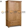 Tủ áo gỗ sồi tự nhiên 2 cánh mở Woodstock màu tự nhiên TA-35SM